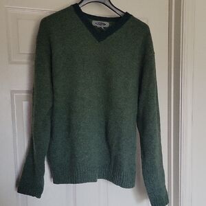 Old Navy Forest Green V-Neck Sweater with Dark Trim